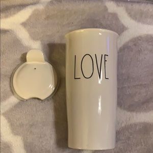 Rae Dunn Love Ceramic Travel Tumbler